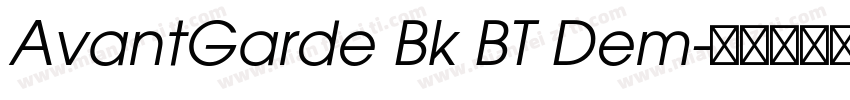 AvantGarde Bk BT Dem字体转换